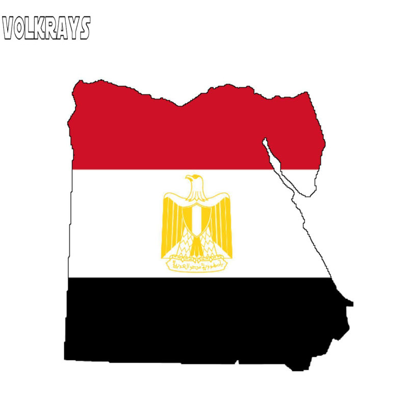 Car Accessories Egypt - Volkrays yaratıcı araba Sticker mısır bayrağı