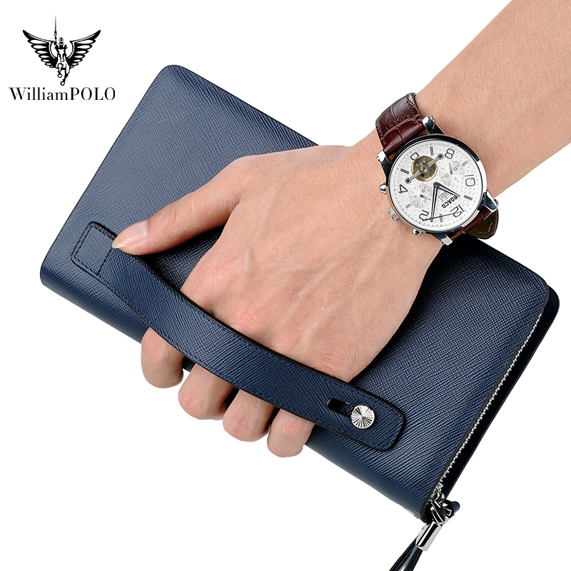 Car Accessories Gifts For Men - WILLIAMPOLO Lüks erkek Deri el çantası