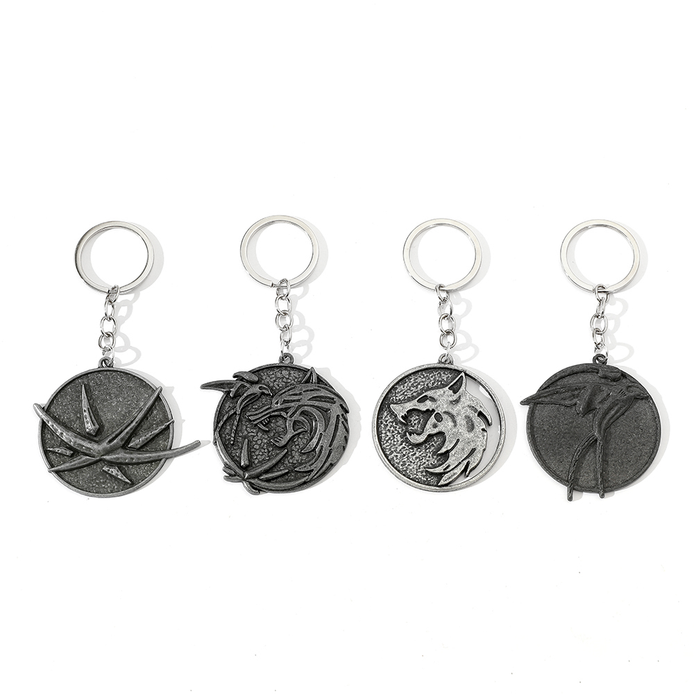 Car Accessories Gifts For Men - Vintage kurt kafası anahtarlık oyunu Geralt
