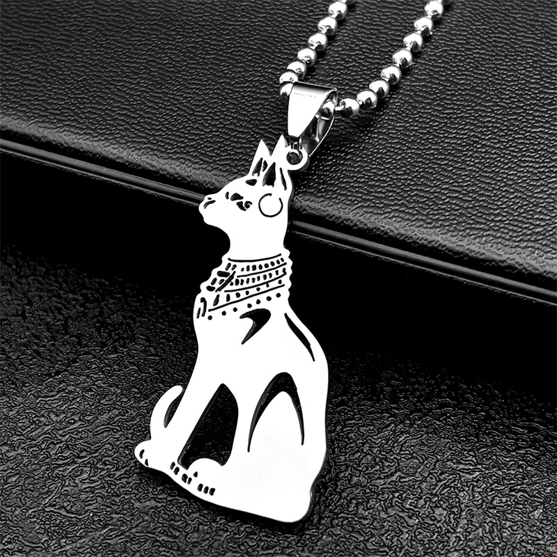 Car Accessories Egypt - Paslanmaz Çelik Mısır Kedi Bastet Araba