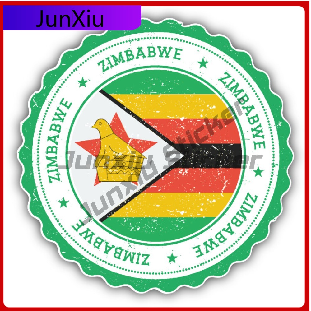 Car Accessories Zimbabwe - Zimbabve Grunge Dünya Bayrağı Damgası Araba