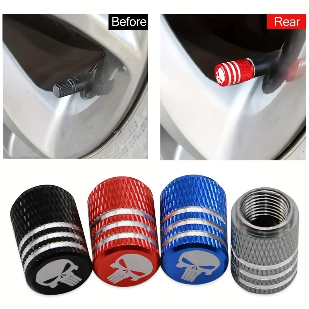 Steering Wheel Cover - YENİ 4 adet Kafatası Desenli Lastik