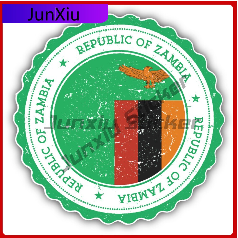 Car Accessories Zambia - Zambiya Grunge Dünya Bayrağı Damga Araba